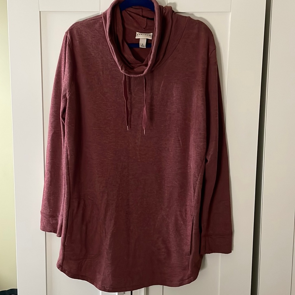 Maroon cowl neck tunic